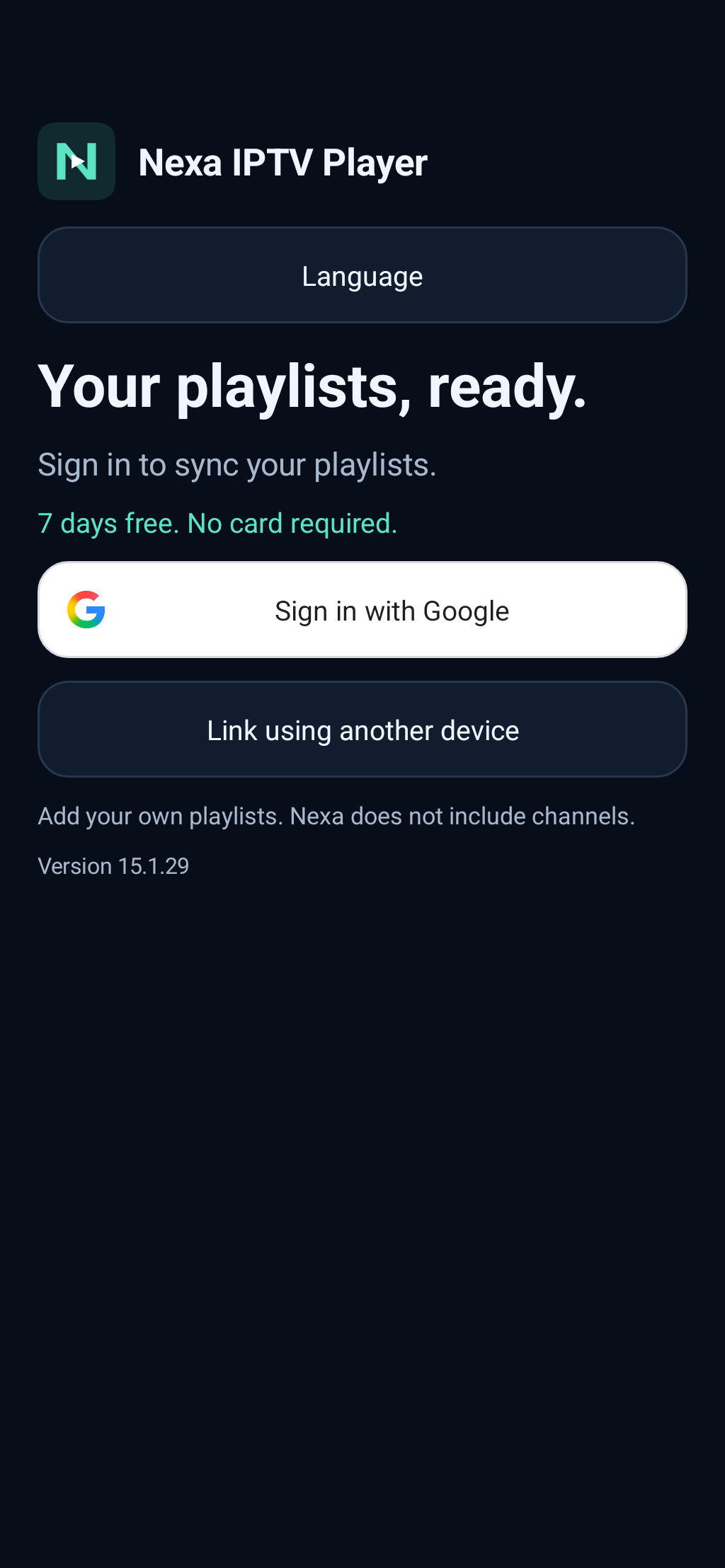 Nexa Android app with Google sign-in.
